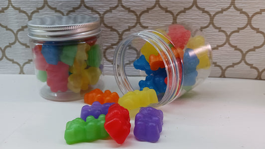 Bears in a Jar Single Use Mini Soaps, Kids Soaps, Stocking Stuffer, Fun Soap, Rainbow Soap, Gifts for Kids, Usable Gift,